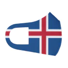 お絵かき屋さんのアイスランドの国旗 Face Mask