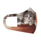 YFCの土鍋に可愛い親子猫が3匹④ Face Mask
