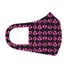 保護猫支援ショップ・パール女将のお宿のトランプ柄マスク　ピンク フルグラフィックマスク