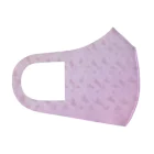 ココロ色のベビーピンクのカーテン フルグラフィックマスク