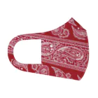 Leaf_stのペイズリーマスク(赤) フルグラフィックマスク