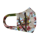 サボニャンSHOPのヴィオラと桜の片面絵柄違い マスク フルグラフィックマスク