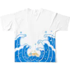 ケモミミちゃん屋のケモミミちゃんフィッシュTシャツ All-Over Print T-Shirt :back