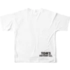 TOMS_FACTORYのトムの洗車工場 フルグラフィックTシャツの背面