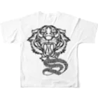 王子のアパレル Snprinceの虎釘（トラヴィス） Snprince All-Over Print T-Shirt :back