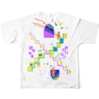 Butterorangeの宇宙　夜　窓辺　ラジオ　電波　繋がる All-Over Print T-Shirt :back