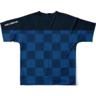 HAVE A BIKE DAY. ＠ SUZURIのHABDmoto(navy/blue) All-Over Print T-Shirt :back