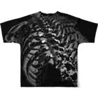 REDTAILの強化骨格_BLACK All-Over Print T-Shirt :back