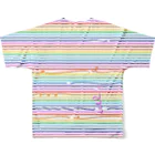 dizzyのレインボーなストライプ All-Over Print T-Shirt :back