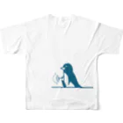 dintosのつぶれペンギン フルグラフィックTシャツの背面