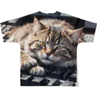 Ruru1の猫とキーボード All-Over Print T-Shirt :back