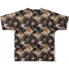祐画屋のぎっしり眠る三毛猫 フルグラフィックTシャツの背面
