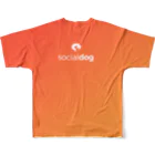 SocialDog ShopのSocialDog ドッグ All-Over Print T-Shirt :back