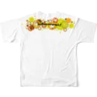 millionmirrors!のHaguruma Flower（FGT｜両面） All-Over Print T-Shirt :back