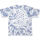 TAIYAKI INSANITYの（↑背面）TAIYAKI INSANITY ver.2　ネイビー All-Over Print T-Shirt :back