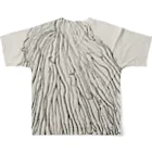 光平洋子のかしこいプーリー犬のイラスト  鉛筆画 歩く犬 All-Over Print T-Shirt :back