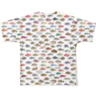 猫と釣り人のFISH_FB_DOT_1 All-Over Print T-Shirt :back