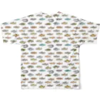 猫と釣り人のFISH_FB_DOT_2 All-Over Print T-Shirt :back