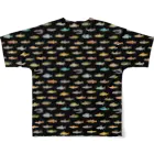 猫と釣り人のFISH_FB_DOT_2K All-Over Print T-Shirt :back