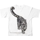 MUSEUM LAB SHOP MITのユキヒョウ！Snow leopard All-Over Print T-Shirt :back
