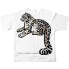 MUSEUM LAB SHOP MITのユキヒョウ！part1　Snow leopard All-Over Print T-Shirt :back