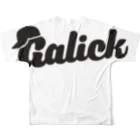 大衆バル GalickのGロゴ　黒 All-Over Print T-Shirt :back
