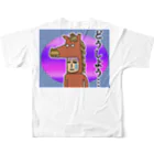 MedicalKUNのかぶりものシリーズ★馬『将来が見えない…』 フルグラフィックTシャツの背面