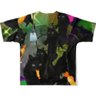 伊波ひふみの宇宙の黒猫 All-Over Print T-Shirt :back