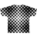 kagura9のドットスクエア（モノクロ） All-Over Print T-Shirt :back