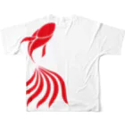 よろずや総本店の大金魚 All-Over Print T-Shirt :back