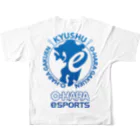 大原学園 福岡校 eスポーツ部のeスポーツ大原福岡　横ロゴ All-Over Print T-Shirt :back