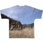 納豆ｺｰﾁｬﾝのちん太レコード All-Over Print T-Shirt :back