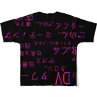 星屑ひなニートの歌舞伎町モノグラム フルグラフィックTシャツの背面