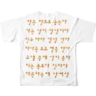 LalaHangeulのハングルことわざグッズ　赤色 All-Over Print T-Shirt :back