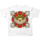 まめるりはことりの感謝感激オカメインコ【まめるりはことり】 All-Over Print T-Shirt :back