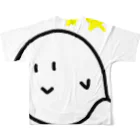 rupotataの部屋のぷくぷくおばけ All-Over Print T-Shirt :back