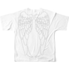chocomint さざはらの天使の羽　ホワイト All-Over Print T-Shirt :back