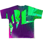 iNvisibleColorsの Full graphic Stencil GREEN フルグラフィックTシャツの背面