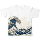 mamezoのサーフィン 풀그래픽 티셔츠の背面