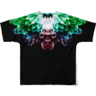 HOUSE DANCE MANIAのBotanical・Colorful All-Over Print T-Shirt :back