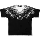 HOUSE DANCE MANIAのBotanical・Black フルグラフィックTシャツの背面