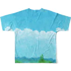 めろんぽっぷのお店だよの夏空に想う All-Over Print T-Shirt :back