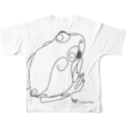 suparnaのかえるくん　ライン All-Over Print T-Shirt :back