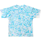 謎モノ店の氷柄 All-Over Print T-Shirt :back