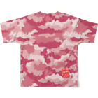 HappyGorillaのMito cup3　ピンク　裏迷彩-3 フルグラフィックTシャツの背面