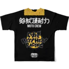 いわきHEY!HEY!RACINGオヒサルストアSUZURI支店の磐城硬耐力MOTOCREW All-Over Print T-Shirt :back