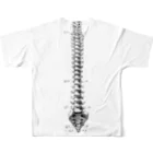 NAZONAZO-Storeの肋骨＆背骨 フルグラフィックTシャツの背面