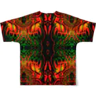 Maniac Labのサイケデリック　赤 All-Over Print T-Shirt :back