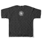 TAIYAKI INSANITYの青海波紋たい焼き　〈弐〉シロクロ All-Over Print T-Shirt :back