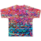 カヨラボ　スズリショップの珊瑚礁／カヨサトーTX All-Over Print T-Shirt :back